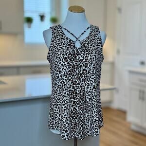 Maurices | Brown Cheetah Print Sleeveless Blouse